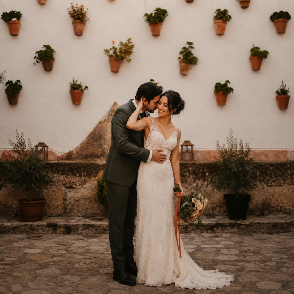 Couple getting married in Cordoba Spain