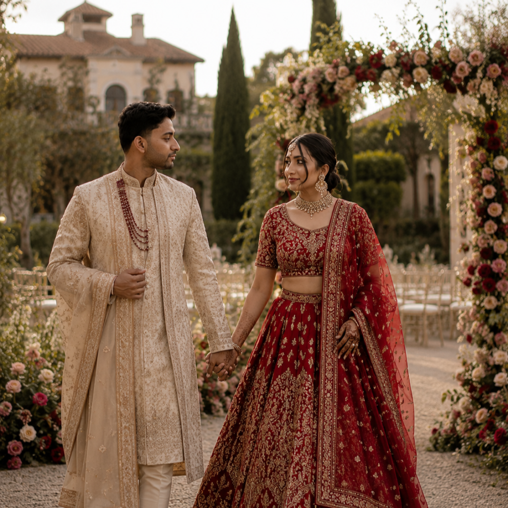 Indian couple getting married in Spain