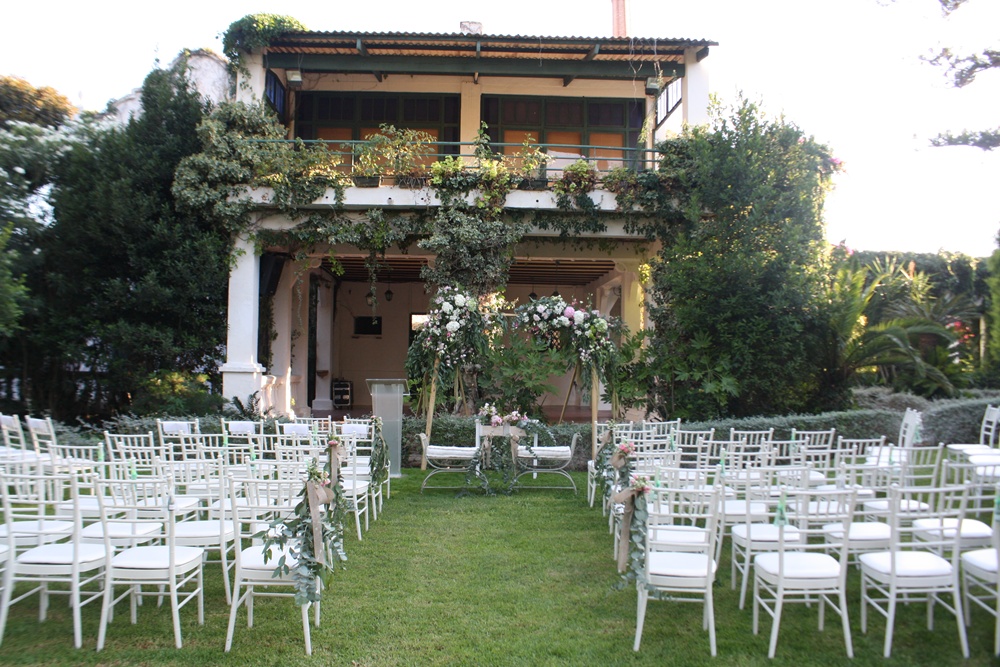 Ceremony setup for a wedding in Spain