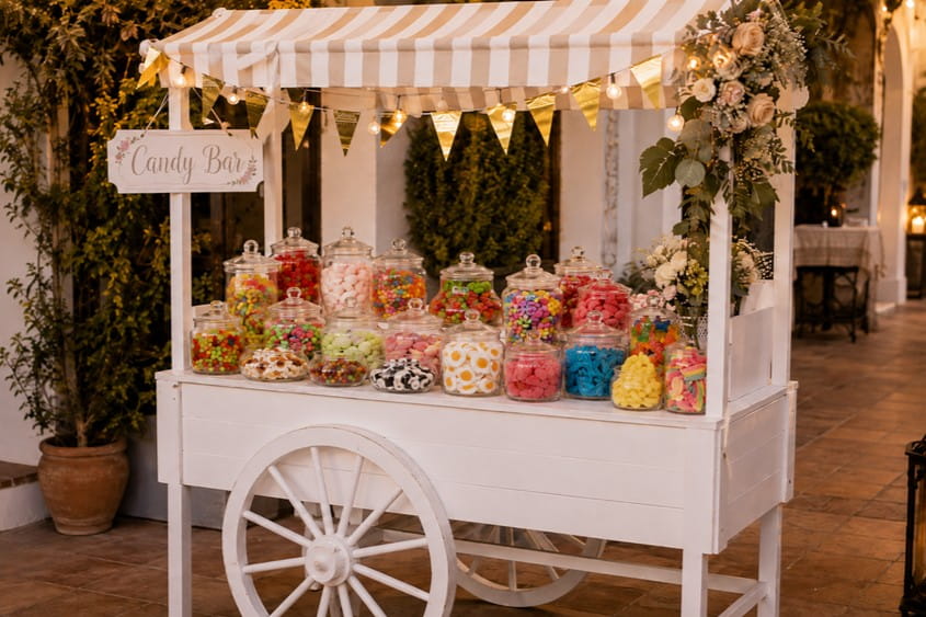 Candy bar at Spanish wedding