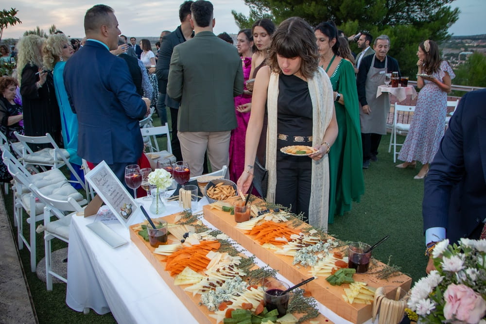 Cheese station at Spanish wedding